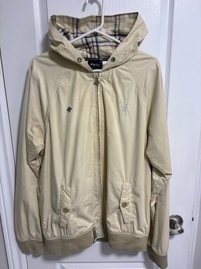 LRG vintage Men's Lightweight Hooded Shirt Jacket in Cream